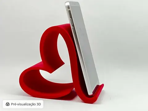 Suporte para Celular em Formato de Coração