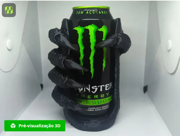 PORTA LATA MONSTER GARRA 3D