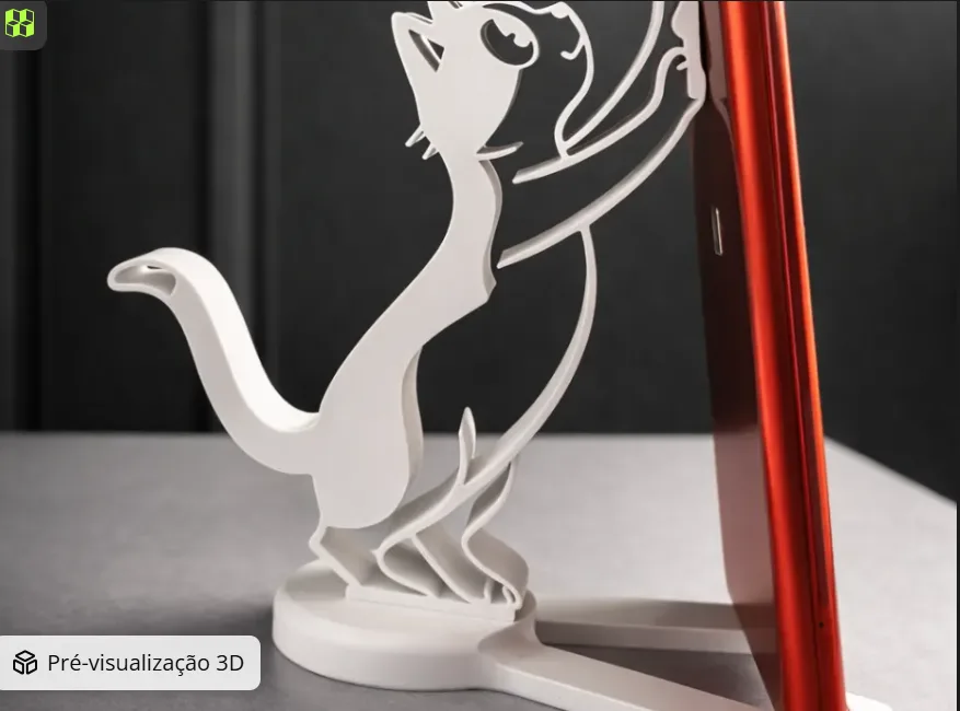 Suporte celular de gato encaixável